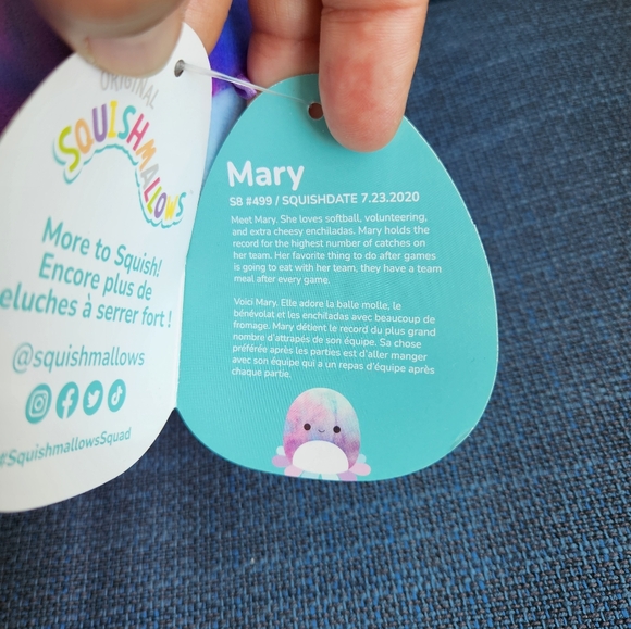 Mary Squishmallows 9" Octopus Tie Dyed Sealife Squad Multi-Colored Feet … - Picture 4 of 7